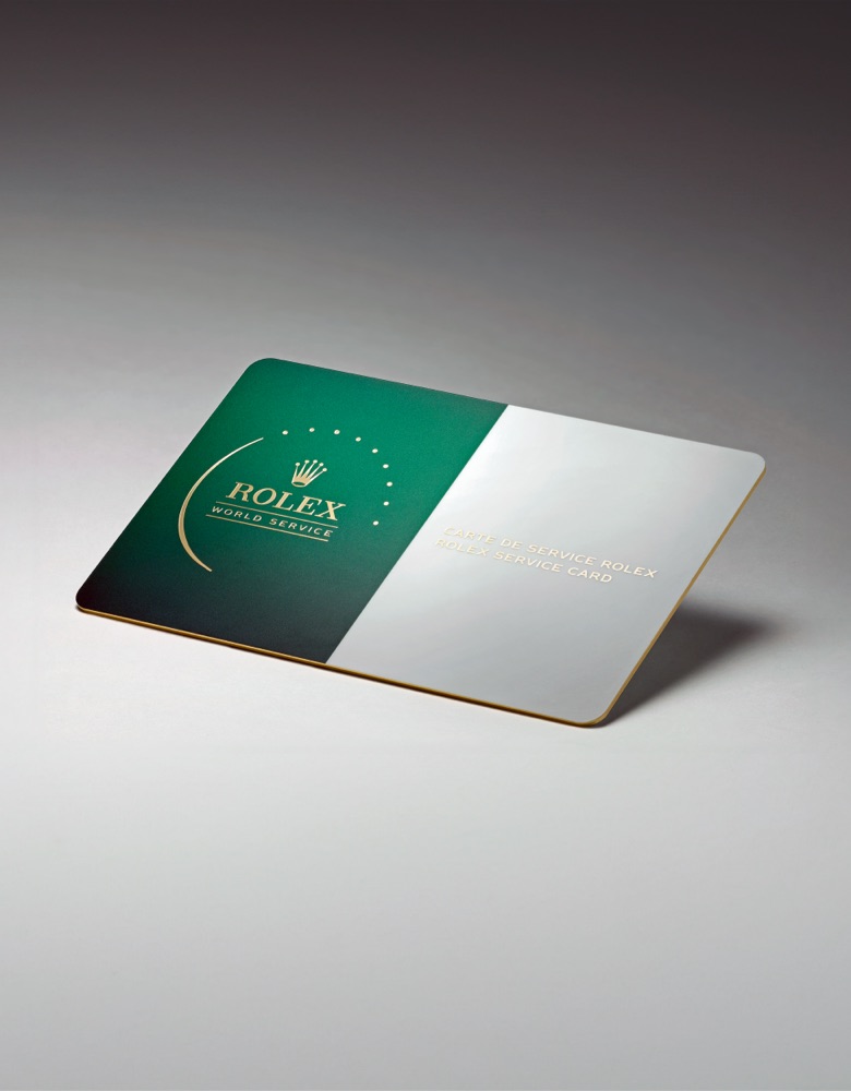 Rolex service card